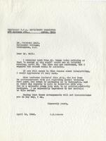 Letter from Benjamin M. Schowe to Percival Hall, April 16, 1940